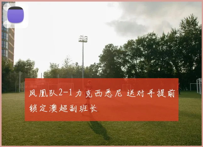 凤凰队2-1力克西悉尼 送对手提前锁定澳超副班长